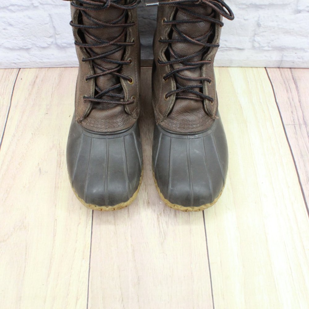 LL Bean Goretex Brown Leather Maine Hunting Shoe Duck Boots Size 6 M - Picture 5 of 10